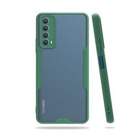 Huawei P Smart 2021 Platin Silikon Yeşil Kılıf