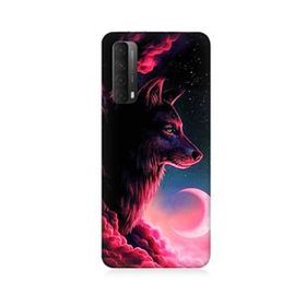Huawei P Smart Kurt ve Ay Desenli Silikon Kılıf
