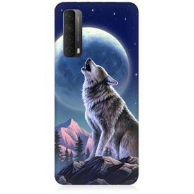 Huawei P Smart Kurt ve Ay Desenli Silikon Kılıf