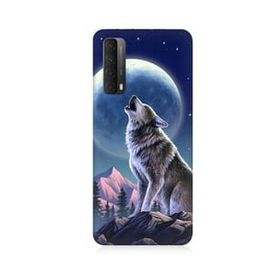 Huawei P Smart Kurt ve Ay Desenli Silikon Kılıf