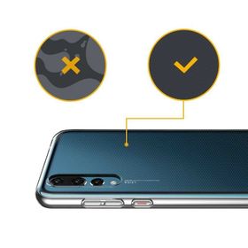 Huawei P20 İnce Şeffaf Silikon Esnek Nano Cam Cep Telefonu Kılıfı