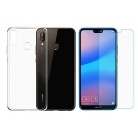 Huawei P20 Lite Şeffaf Silikon Nano Esnek Cam Cep Telefonu Kılıfı