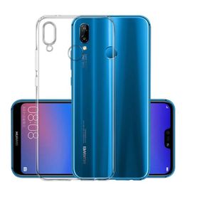 Huawei P20 Lite Ultra İnce Şeffaf Silikon Cep Telefonu Kılıfı