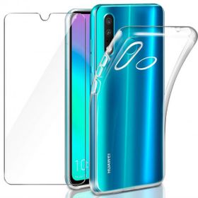 Huawei P30 Lite Şeffaf Süper Kırılmaz Cam + Uyumlu Silikon Kılıf