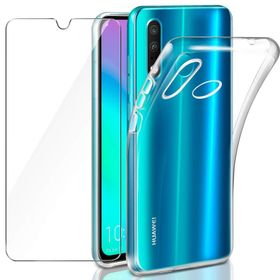Huawei P30 Lite Şeffaf Süper Kırılmaz Cam + Uyumlu Silikon Kılıf