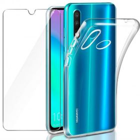 Huawei P30 Lite Şeffaf Süper Kırılmaz Cam + Uyumlu Silikon Kılıf