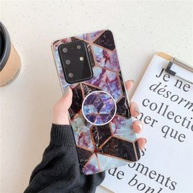 Huawei P40 Kaplama Renkli Geometrik Desen Mozaik Mermer Cep Telefonu Kılıfı