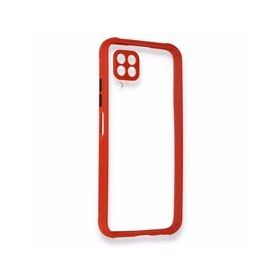Huawei P40 Lite Miami Şeffaf Silikon Kırmızı Kılıf