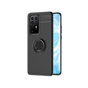 Huawei P40 Pro Range Yüzüklü Silikon Siyah Kılıf
