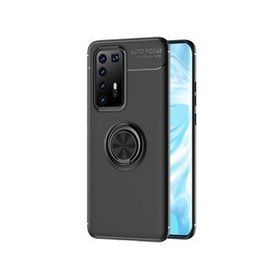 Huawei P40 Pro Range Yüzüklü Silikon Siyah Kılıf