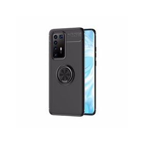 Huawei P40 Pro Range Yüzüklü Silikon Siyah Kılıf