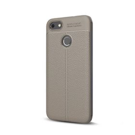 Huawei P9 Lite Mini Niss Silikon Deri Görünümlü Arka Cep Telefonu Kılıfı