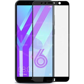 Huawei Y6 2018 9D Siyah Ekran Koruyucu Uyumlu Kırılmaz Cam