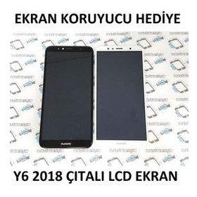 Huawei Y6 2018 Dokunmatik Siyah Çıtalı Lcd Ekran