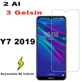 Huawei Y7 2019 Temperli Ekran Koruyucu Uyumlu Kırılmaz Cam