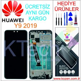 Huawei Y9 2019 Dokunmatik Siyah Çıtalı Lcd Ekran