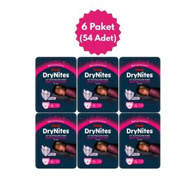Huggies Drynites 6 Paket 54 Adet Kız Emici Gece Külodu