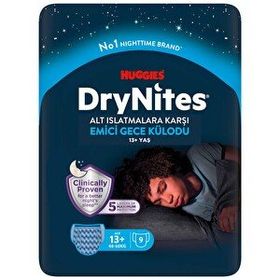 Huggies Drynites Erkek 13+ Yaş 48-60 kg 9'lu Emici Gece Külodu
