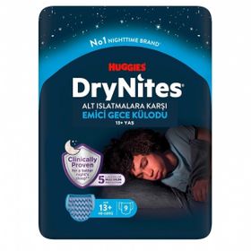 Huggies Drynites Erkek 13+ Yaş 48-60 kg 9'lu Emici Gece Külodu