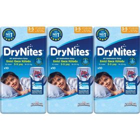 Huggies Drynites Erkek 3-5 Yaş 16-23 kg 30 Adet Gece Külot Bezi