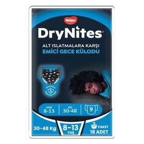 Huggies Drynites Erkek 8-13 Yaş 30-48 Kilo 18 Adet Emici Gece Külodu