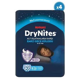 Huggies Drynites Erkek 8-13 Yaş 4 Paket 36 Adet Gece Külodu