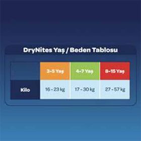 Huggies Drynites Erkek 8-15 Yaş 27-57 kg 9 Adet Gece Külot Bezi