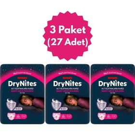 Huggies Drynites Kız 13+ Yaş 48-60 kg 9x3 Adet Emici Gece Külodu