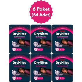 Huggies Drynites Kız 13+ Yaş 48-60 kg 9x6 Adet Emici Gece Külodu