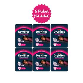 Huggies Drynites Kız 13+ Yaş 48-60 kg 9x6 Adet Emici Gece Külodu