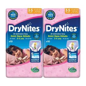Huggies Drynites Kız 3-5 Yaş 16-23 kg 120 Adet Gece Külot Bezi