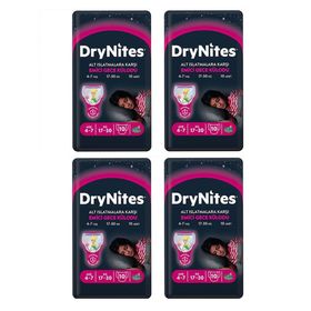 Huggies Drynites Kız 4-7 Yaş 17-30 kg 40 Adet Gece Külot Bezi