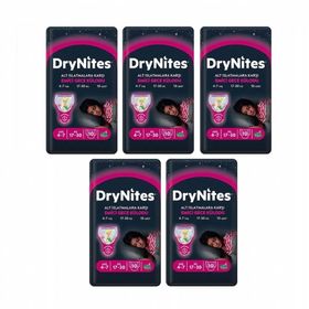 Huggies Drynites Kız 4-7 Yaş 17-30 kg 50 Adet Gece Külot Bezi
