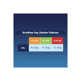 Huggies Drynites Kız 8-15 Yaş 27-57 kg 27 Adet Gece Külot Bezi