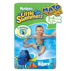 Huggies Little Swimmers 3-4 Yaş 7-15 kg 12 Adet Mayo Bebek Bezi