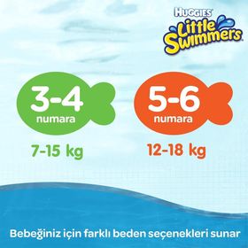 Huggies Little Swimmers 5-6 Numara 12-18 kg 44 Adet Mayo Bebek Bezi