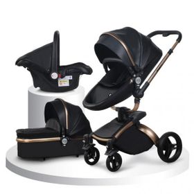 Huggy Egg 001 6 In 1 Travel Sistem Siyah Bebek Arabası