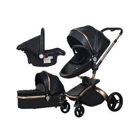 Huggy Egg 001 6 In 1 Travel Sistem Siyah Bebek Arabası