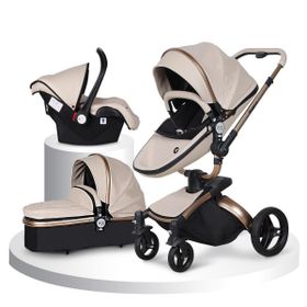 Huggy Egg 6 İn 1 Krem Travel Sistem Bebek Arabası