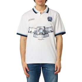 Hugo Davison Beyaz 100 Erkek T-shirt