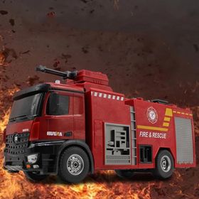 Huına 1-14 2.4G Full Fonksiyon Sesli ve Işıklı 1562 22 Kanal Yüksek Kalite RC Model Uzaktan Kumandalı Yangın Söndürme İtfaiye Kamyonu