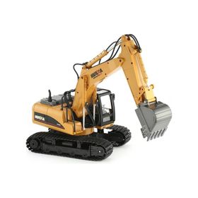 Huina 1550 1:14 RC Model Ekskavatör Paletli Metal Kepçe Uzaktan Kumandalı Çok Fonksiyonlu İş Makinası