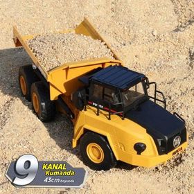 Huına 1553 1/24 2.4 GHZ Sesli Işıklı 9 Kanal RC Uzaktan Kumandalı Damperli Kamyon İş Makinası