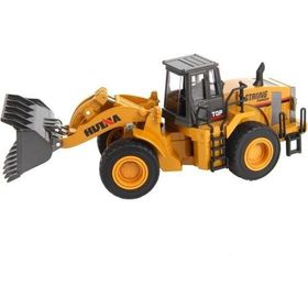 Huına 1913 1/40 Kumandasız Sergilenmeye Hazır Diecast Metal Ekskavatör Buldozer Kamyon İş Makinası