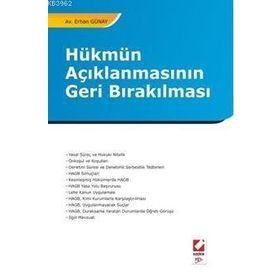 HÜKMÜN AÇIKLANMASININ GERI BIRAKILMASI - ERHAN GÜNAY