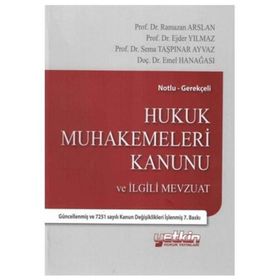 HUKUK MUHAKEMELERI KANUNU VE İLGİLİ MEVZUAT - KOLEKTIF