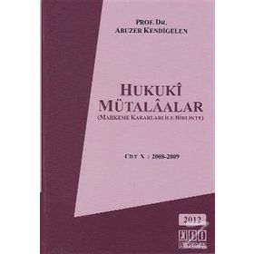 HUKUKI MÜTALAALAR CILT:8 - ABUZER KENDIGELEN