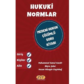 Hukuki Normlar Medeni Hukuk Çözümlü Soru Kitabı - Zet Yayınları Kolektif