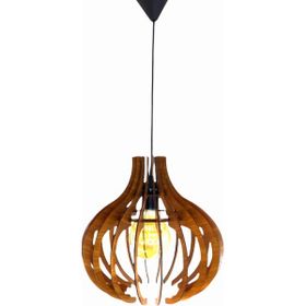 Hüma Modern Ahşap Mdf 3D Lazer Kesim Rustik Salon Avize