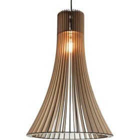 Hüma Modern Konik Ahşap Mdf 3D Lazer Kesim Rustik Salon Avize
